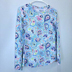 IBKUL Modern Paisley Long Sleeve Shirt Size XS